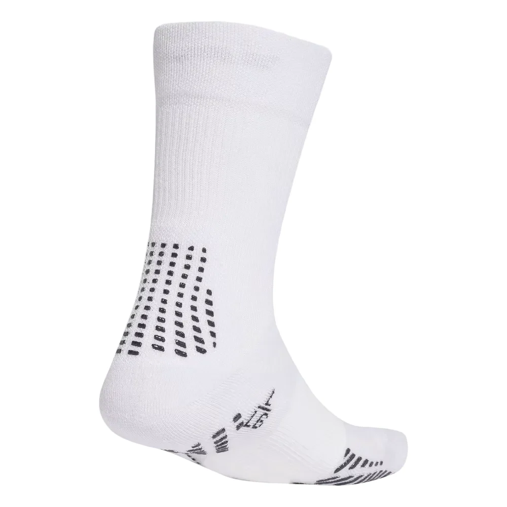 Adidas Mens Grip Cushioned Crew Performance Socks - Pack of 1 - White - Image 2
