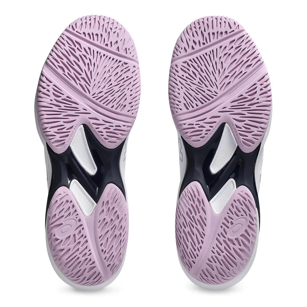 ASICS Solution Swift FF Womens Tennis Shoes - White/Lilac - Image 3