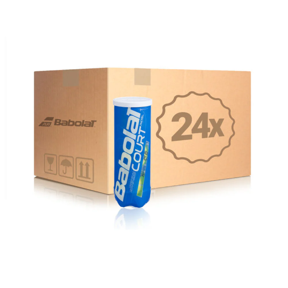 Babolat Court Padel Balls - 24 Tubes / 72 Ball Box