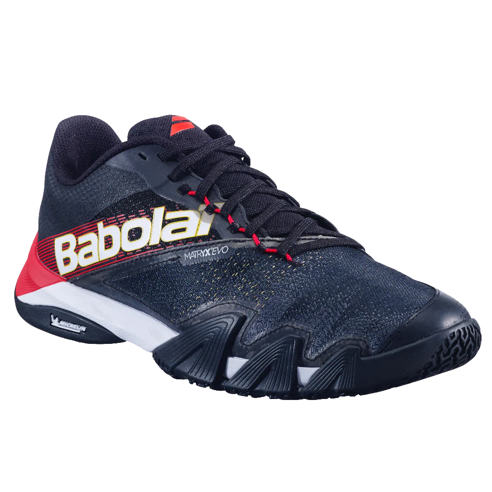 Babolat Jet Premura 2 Men's Padel Shoes - Black/Tomato Red - Image 2