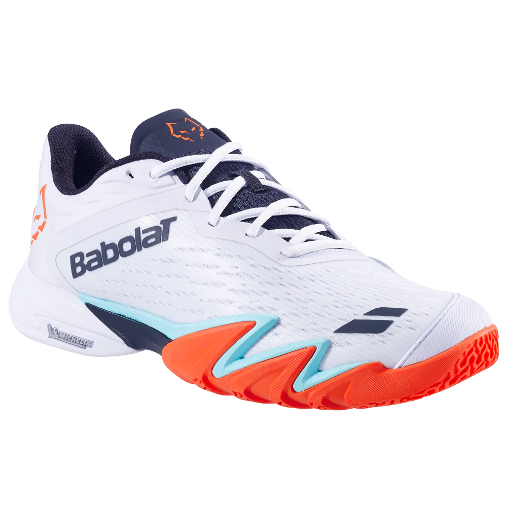 Babolat Premura 3 Lebron Men's Padel Shoes - White/Orange - Image 3