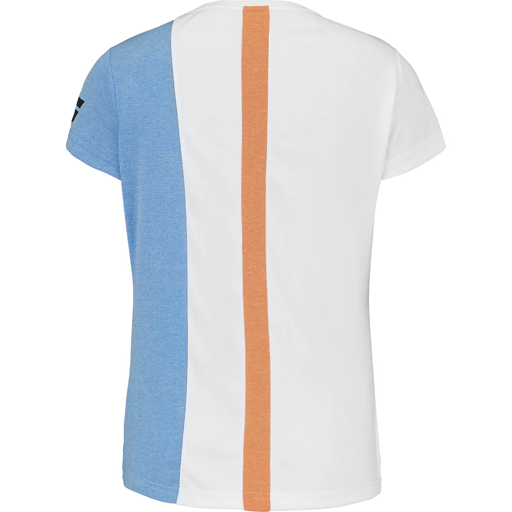 Babolat Play Women's Cap Sleeve Top - White/Blue Heather - Image 3