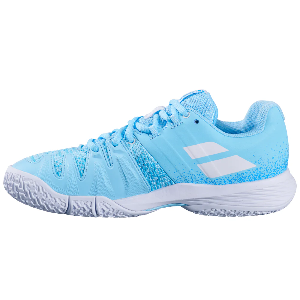 Babolat Sensa Womens Padel Shoes - Sky Blue/Tigerlily - Image 2