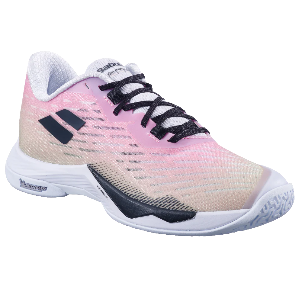 Babolat Shadow Tour 5 Women's Badminton Shoes - Pink/Green - Image 2