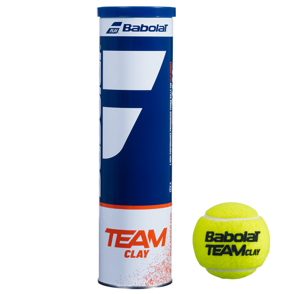 Babolat Team Clay Tennis Balls - 4 Ball Tube
