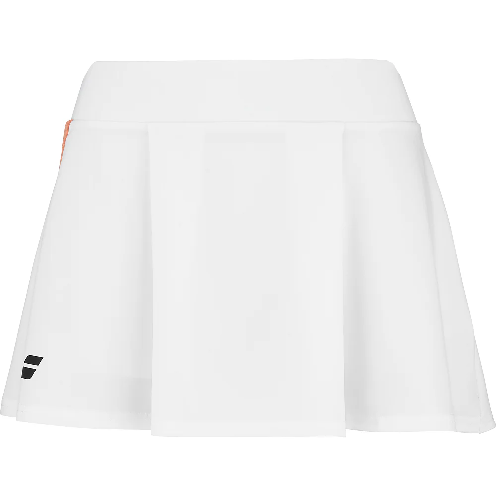 Babolat Womens Play Skirt - White/Orange - Image 3