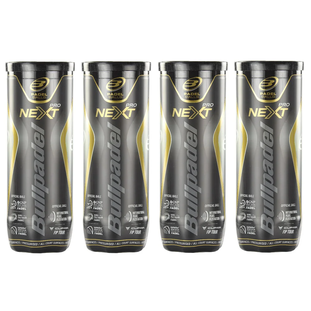 Bullpadel Next Pro Padel Balls - 4 Tubes/ Dozen Balls