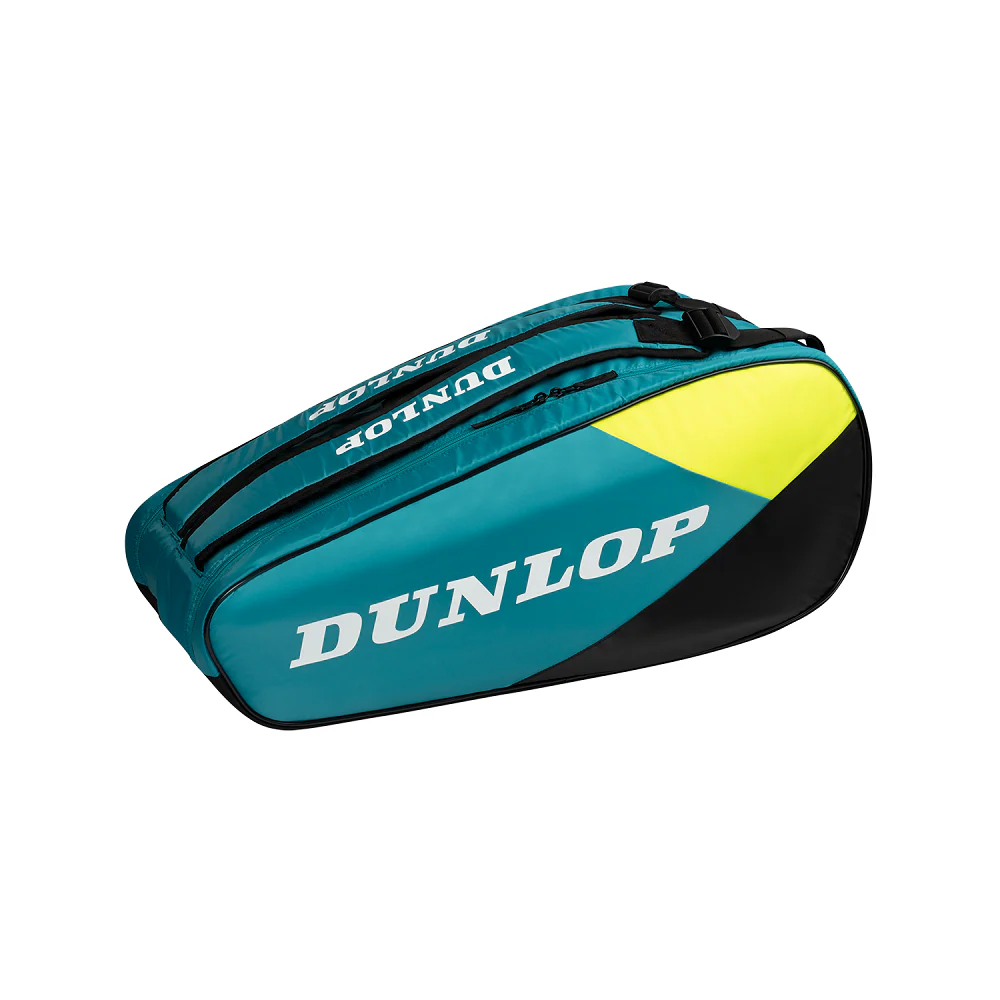 Dunlop SX Club 10 Tennis Racket Bag - Teal/Yellow - Image 2
