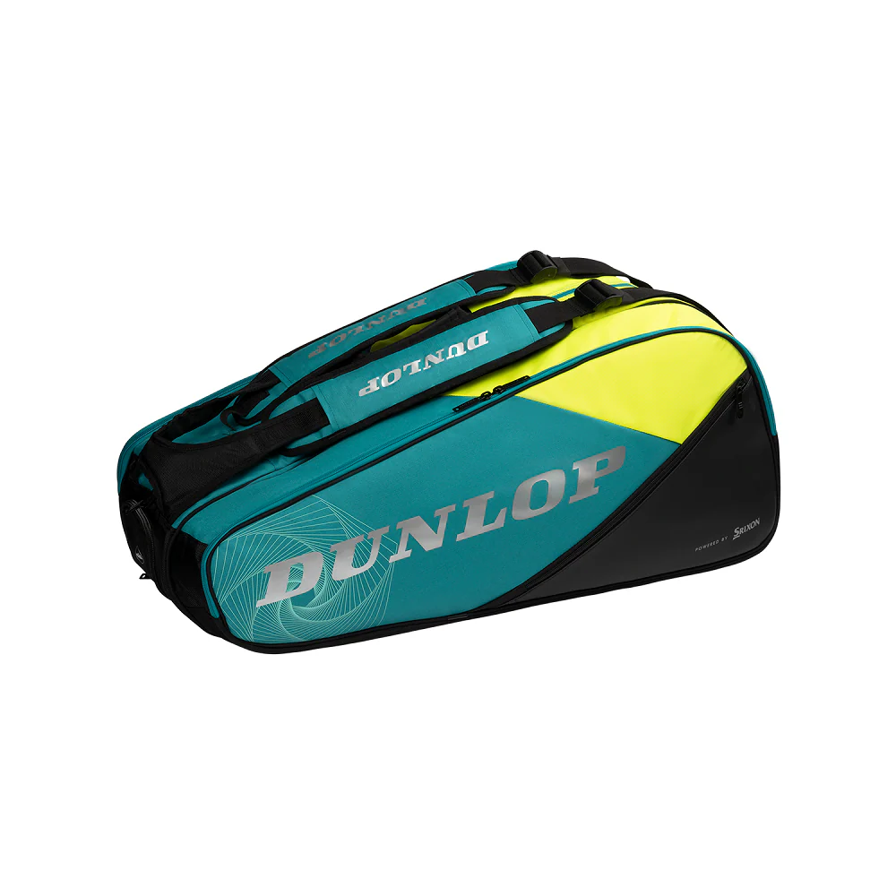 Dunlop SX Performance 12 Tennis Racket Bag - Teal/Yellow - Image 2