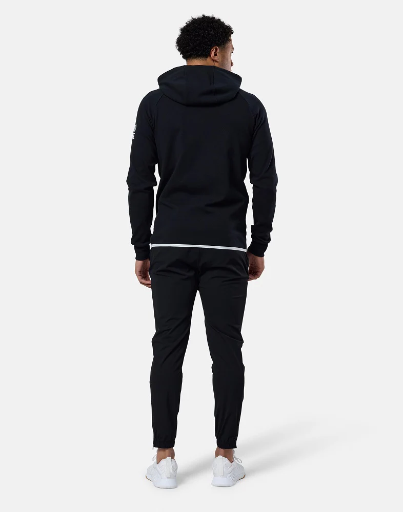 Gym + Coffee Chill Full Zip Men's Hoodie - Black - Image 4