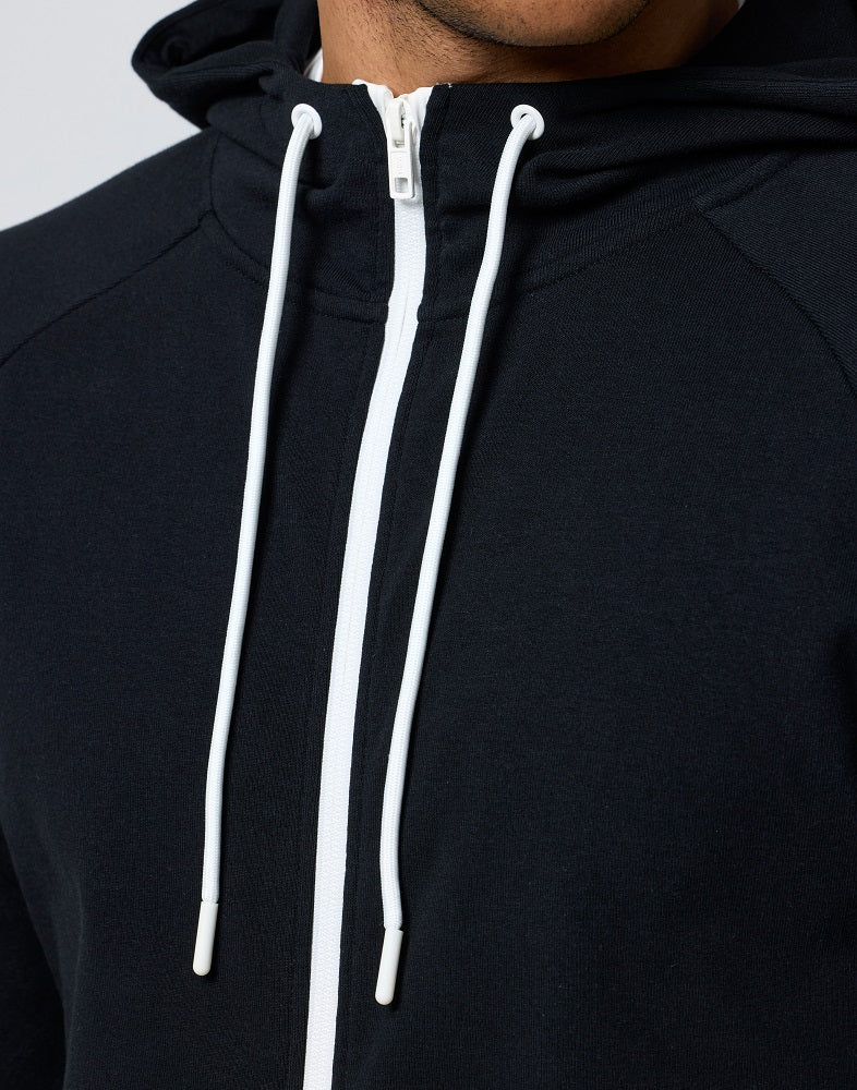 Gym + Coffee Chill Full Zip Men's Hoodie - Black - Image 5