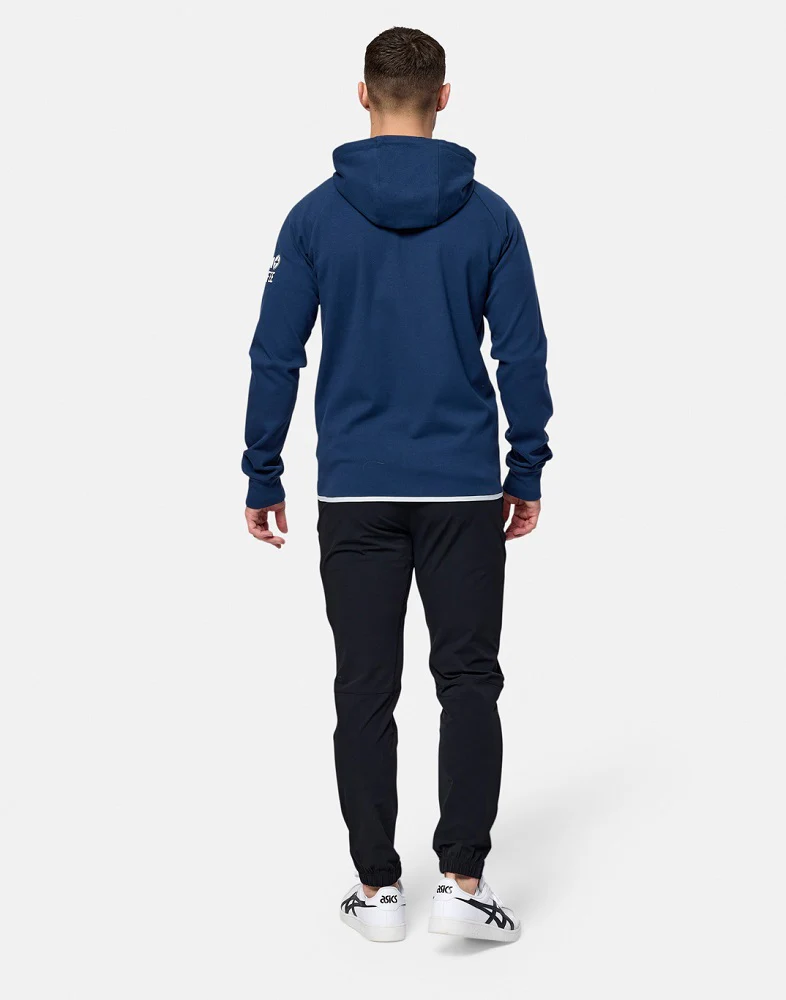 Gym + Coffee Chill Full Zip Men's Hoodie - Petrol Blue - Image 4