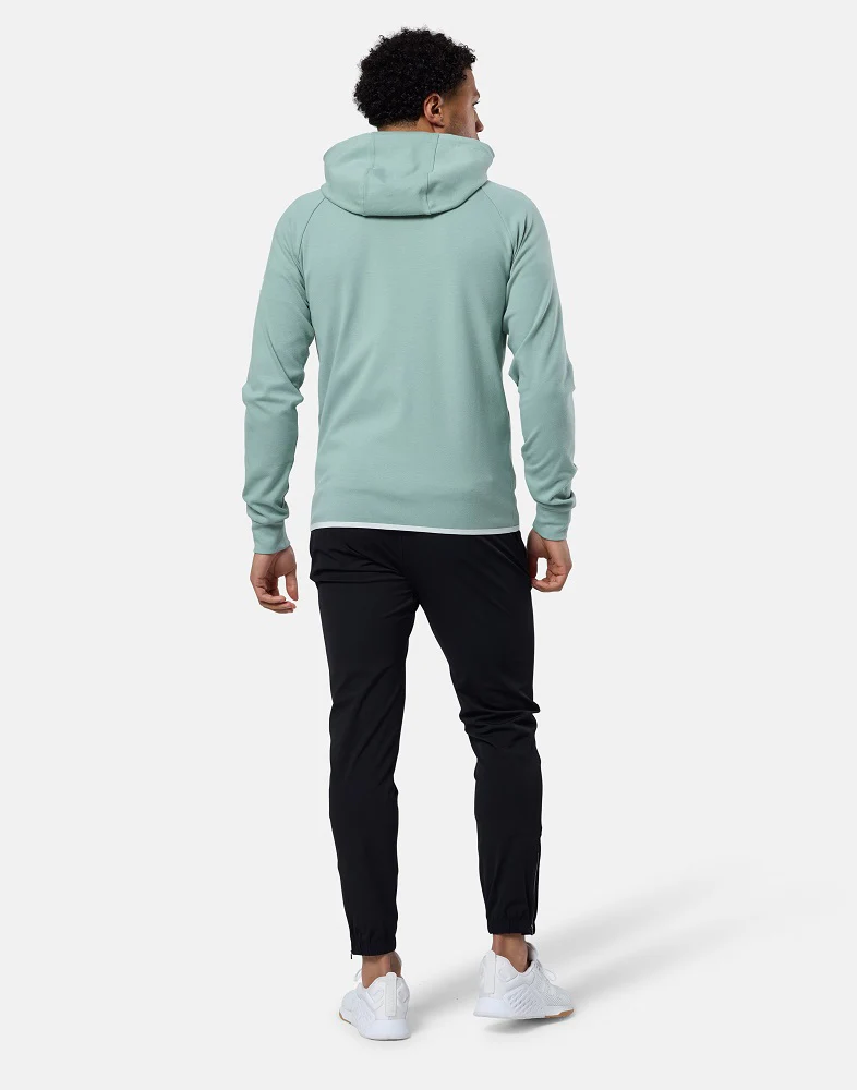 Gym + Coffee Chill Full Zip Men's Hoodie - Summer Green - Image 4