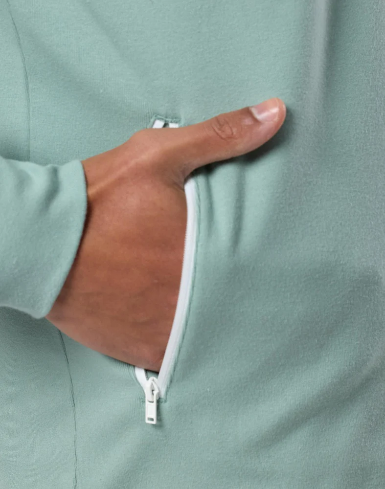 Gym + Coffee Chill Full Zip Men's Hoodie - Summer Green - Image 5