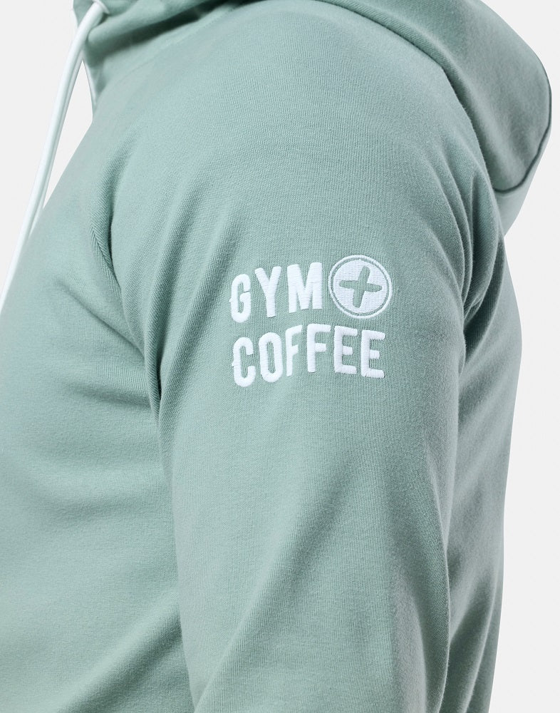 Gym + Coffee Chill Full Zip Men's Hoodie - Summer Green - Image 6