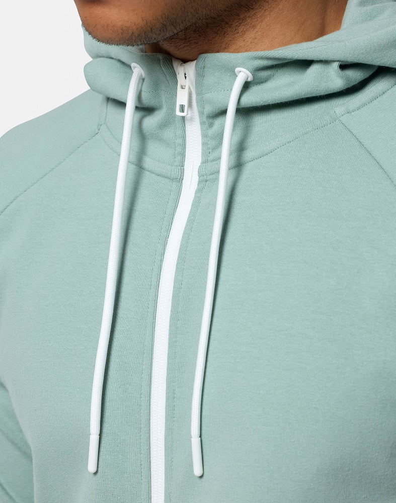 Gym + Coffee Chill Full Zip Men's Hoodie - Summer Green - Image 7