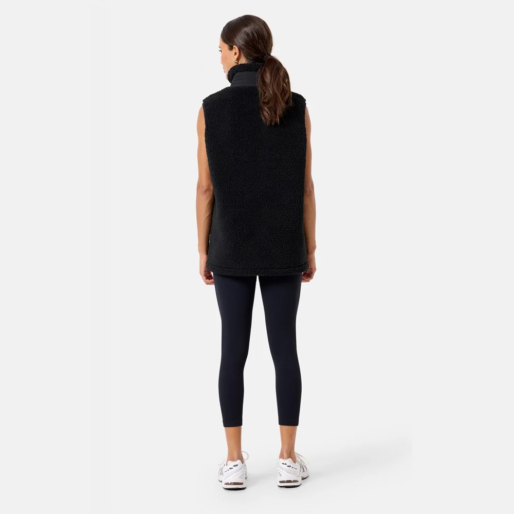 Gym + Coffee Industry Fleece Gilet - Unisex - Black - Image 2