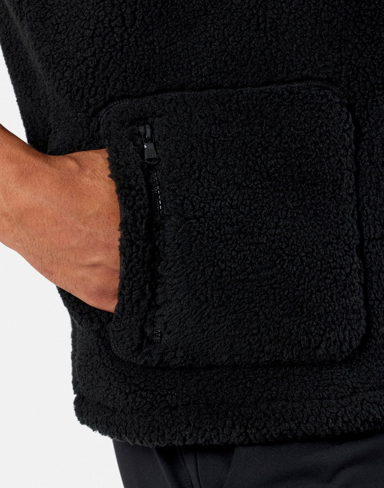 Gym + Coffee Industry Fleece Gilet - Unisex - Black - Image 5