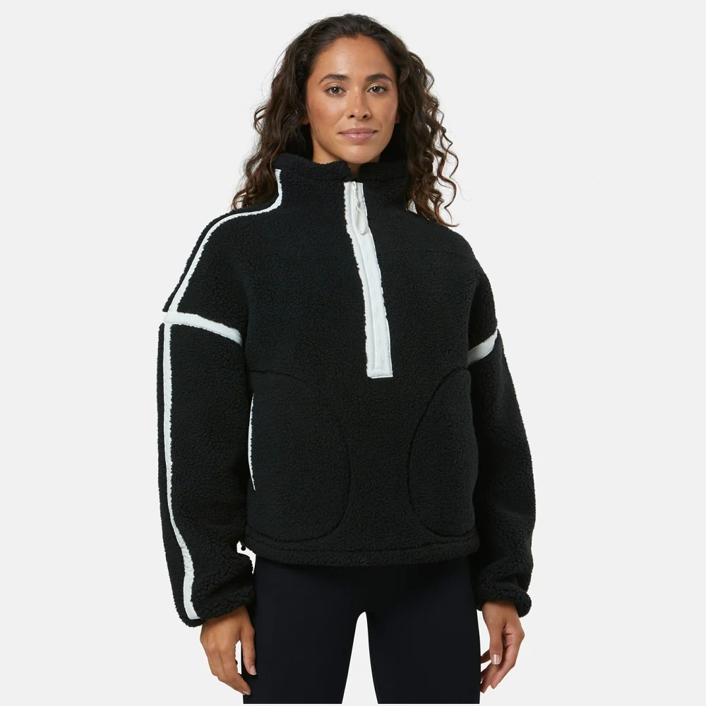 Gym + Coffee Industry Half Zip Fleece Jacket - Black - Image 2