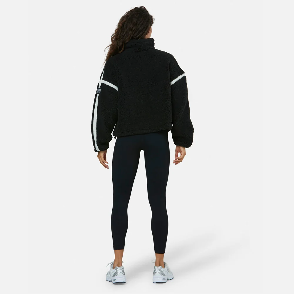 Gym + Coffee Industry Half Zip Fleece Jacket - Black - Image 3
