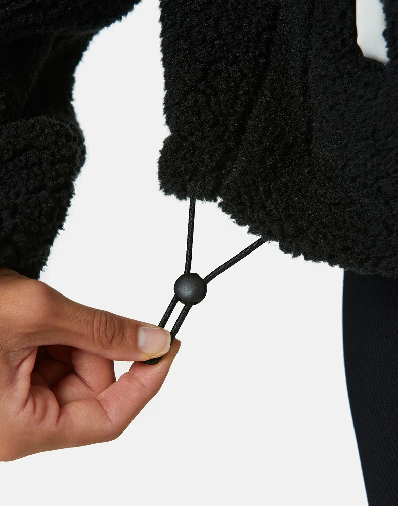Gym + Coffee Industry Half Zip Fleece Jacket - Black - Image 7