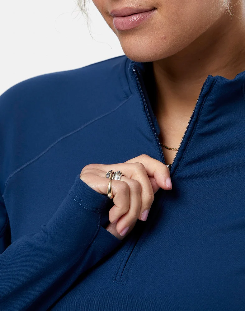 Gym + Coffee Relentless Women's 1/4 Zip Jacket - Petrol Blue - Image 5