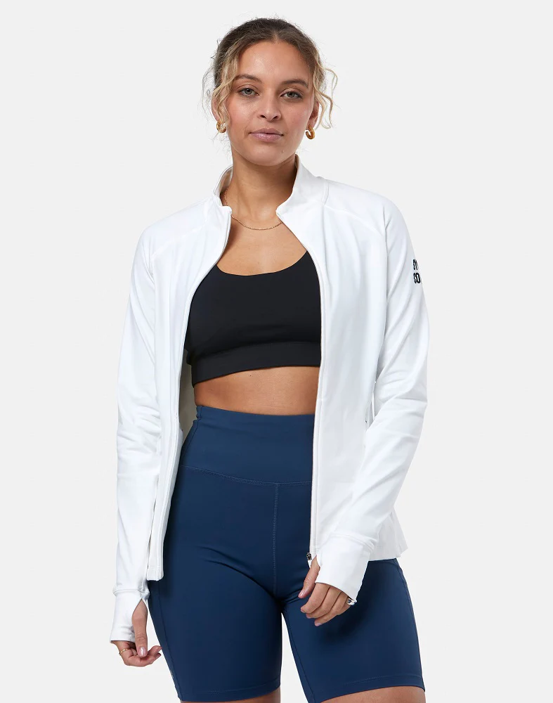 Gym + Coffee Relentless Women's Full Zip Jacket - White - Image 3