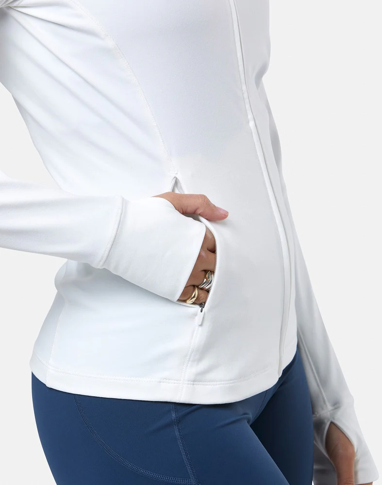 Gym + Coffee Relentless Women's Full Zip Jacket - White - Image 7