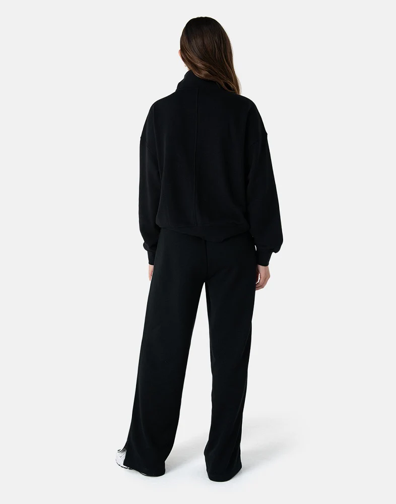 Gym + Coffee Snap Collar Sierra Sweatshirt - Black - Image 3