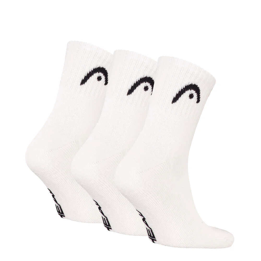 HEAD All Sports Training Short Crew Socks - 3 Pairs - White - Image 2