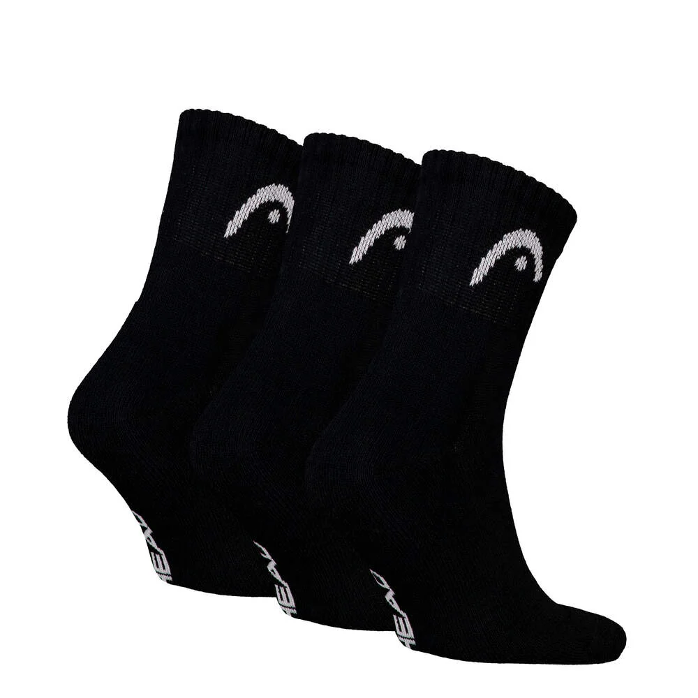 HEAD All Sports Training Short Crew Socks - 3 Pairs - Black - Image 2