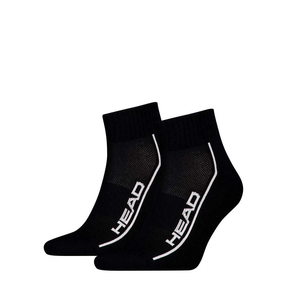 HEAD Black Performance Quarter Sock - 2 Pairs