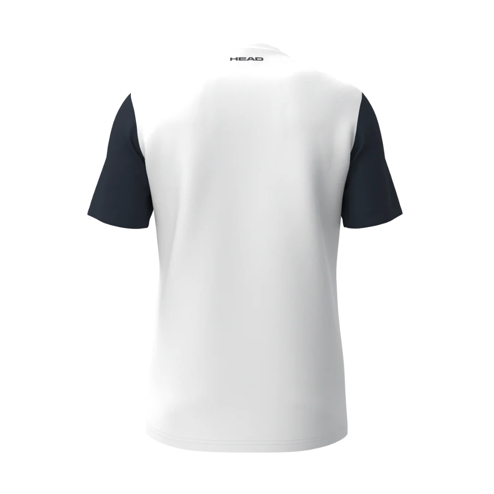 HEAD Club Tech T-Shirt - White/Navy - Image 2