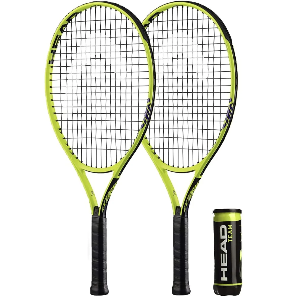 HEAD Extreme Junior 19" Tennis Racket Twin Set, Protective Covers & 3 Tennis Balls