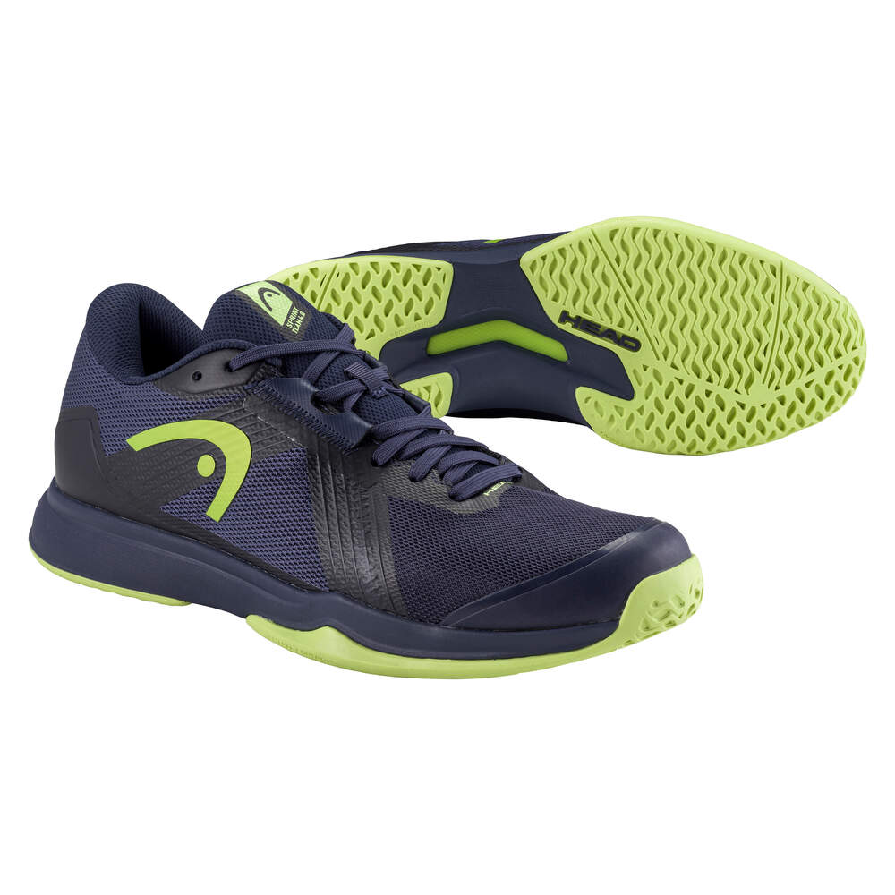 HEAD Sprint Team 4.0 Mens Indoor Tennis Shoes - Navy/Lime - Image 2
