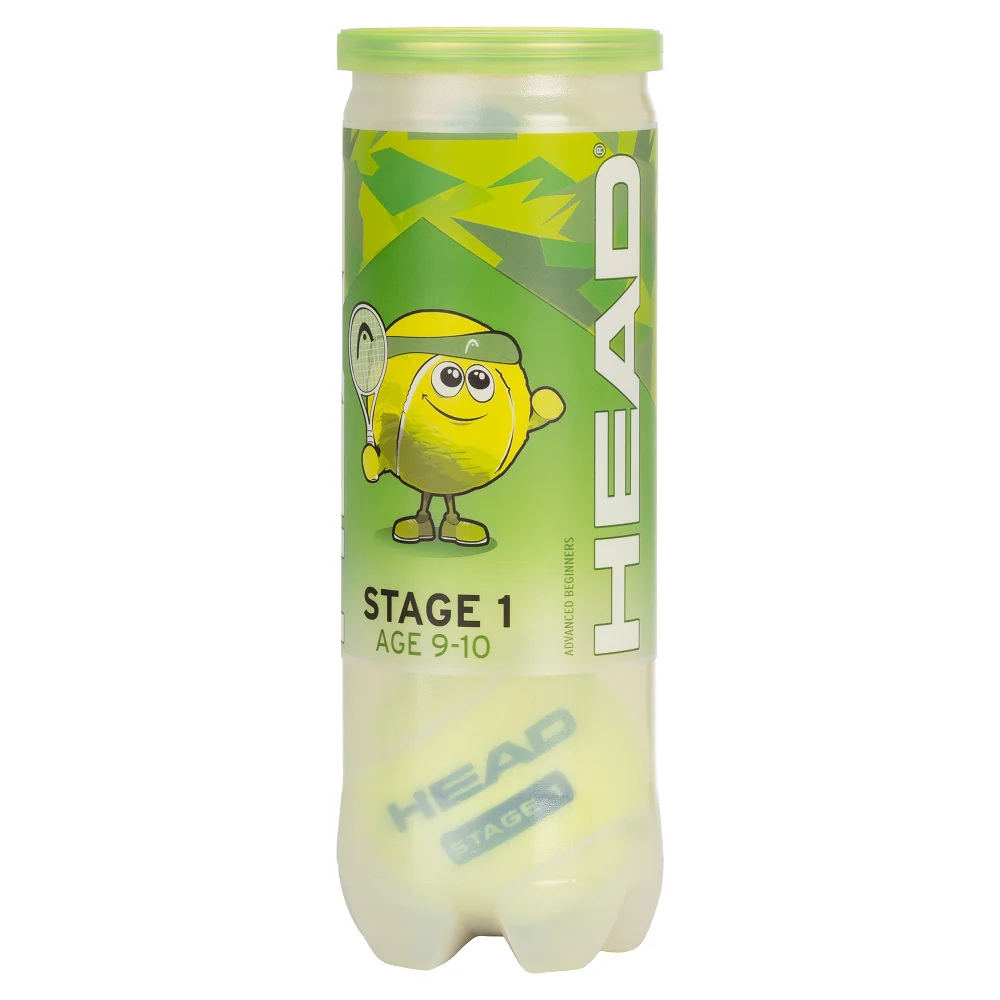 HEAD Stage 1 Green Tennis Balls - 3 Ball Tube