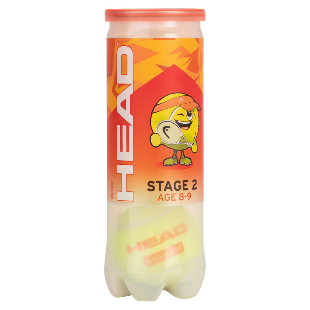 HEAD Stage 2 Orange Tennis Balls - 3 Ball Tube