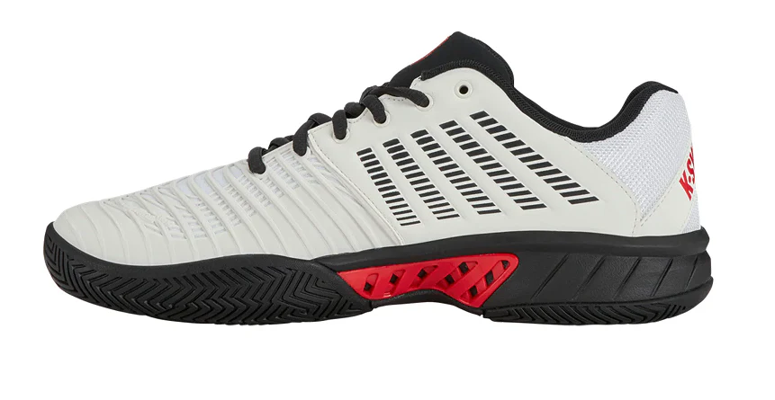K-Swiss Express Light 3 Mens Tennis Shoes - White/Black/Red - Image 2