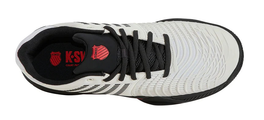 K-Swiss Express Light 3 Mens Tennis Shoes - White/Black/Red - Image 4