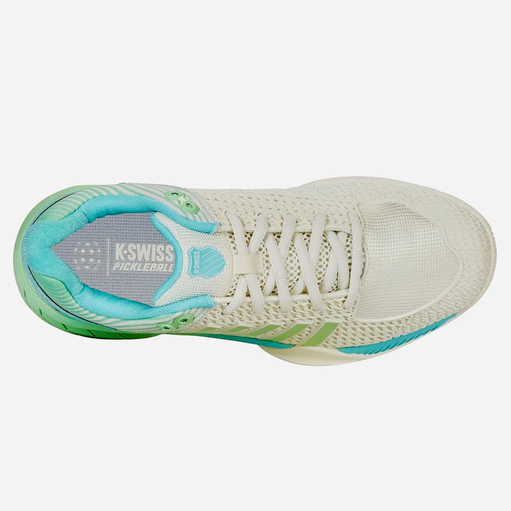 K-Swiss Express Light Womens Pickleball Shoes - White/Green - 2025 - Image 3