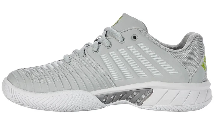 K-Swiss Express Light 3 Womens Tennis Shoes - Grey/White/Lime - Image 2