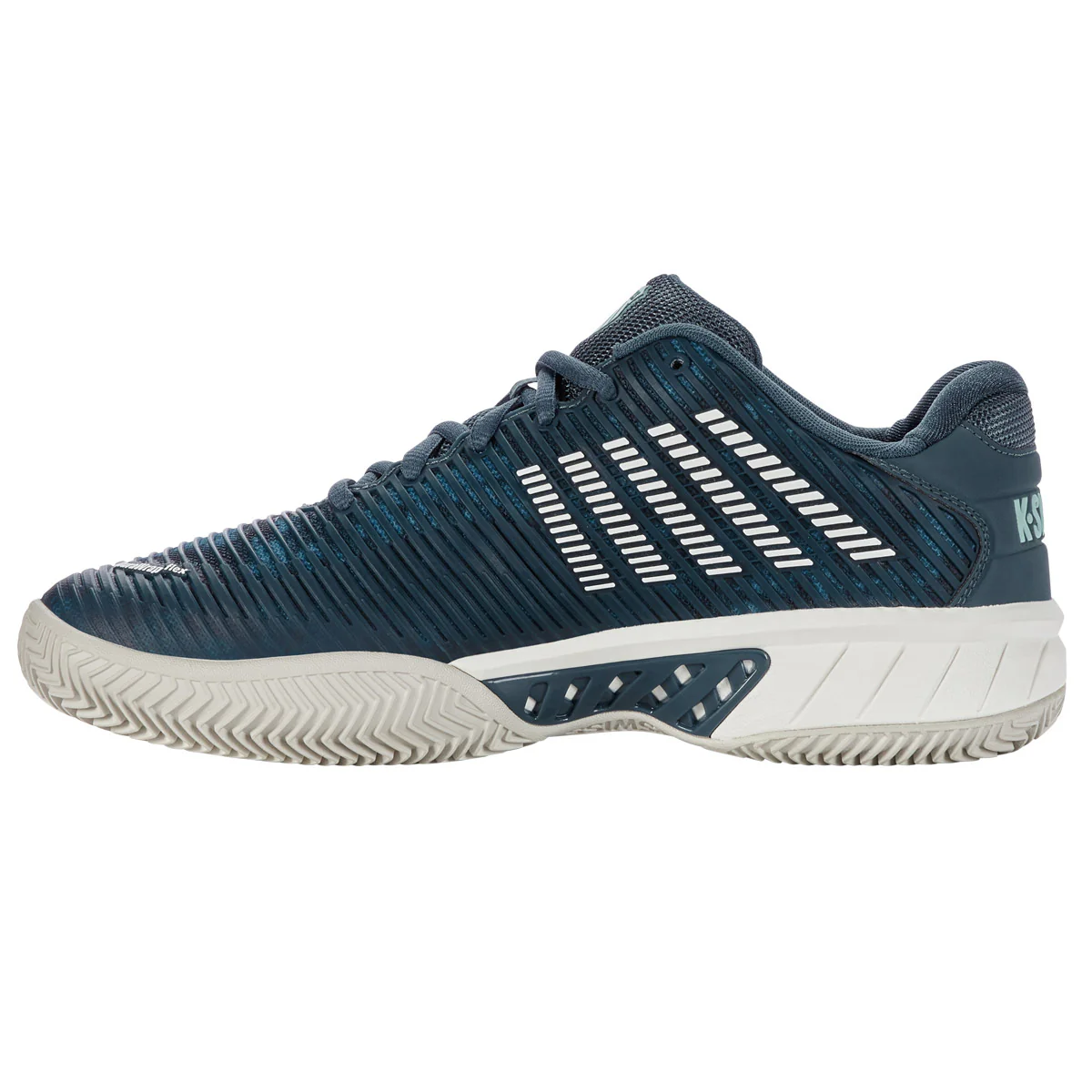 K-Swiss Hypercourt Express HB 2 Mens Tennis Shoes - Indian Teal/Star White/Moonstruck - Image 2