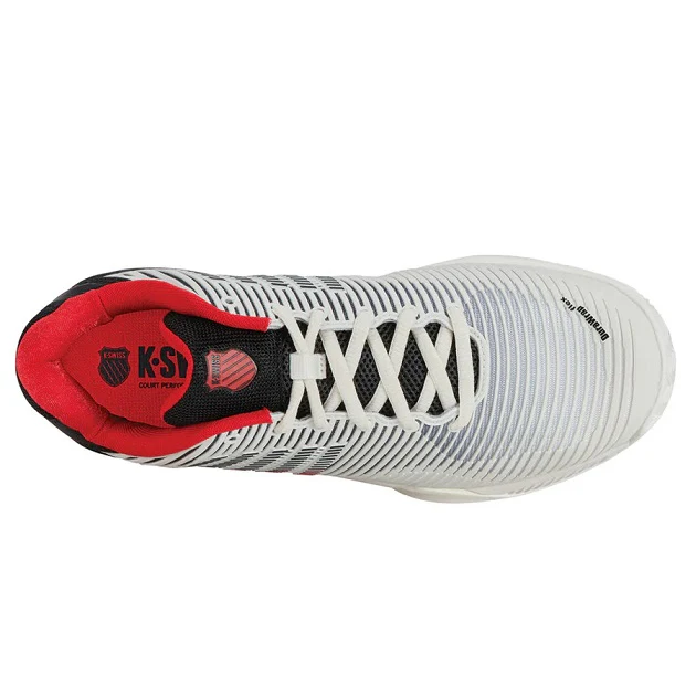 K-Swiss Hypercourt Express 2 HB Mens Tennis Shoes - White/Black/Red - Image 3