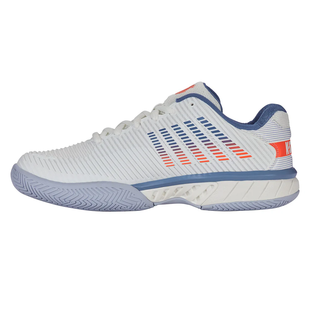 K-Swiss Hypercourt Express 2 Mens Tennis Shoes -Lucent White/Infinity/Scarlet Ibis - 2025 - Image 2