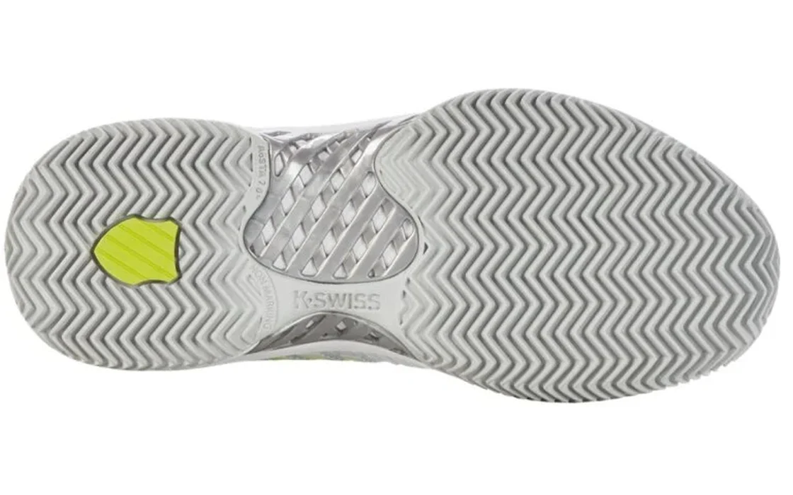K-Swiss Hypercourt Express HB 2 Womens Tennis Shoes - White/Grey Violet/Limegreen - Image 3