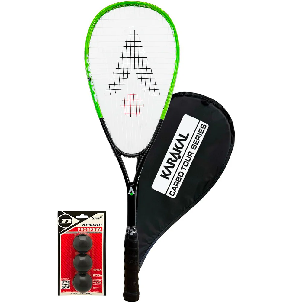 Karakal Carbo Tech Hybrid Squash Racket Set with Balls & Carrycase - Image 3