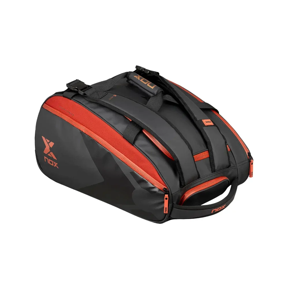 NOX Luxury Open Series Padel Racket Bag - Black/Red - Image 2