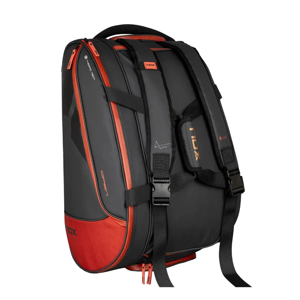 NOX Luxury Open Series Padel Racket Bag - Black/Red - Image 4