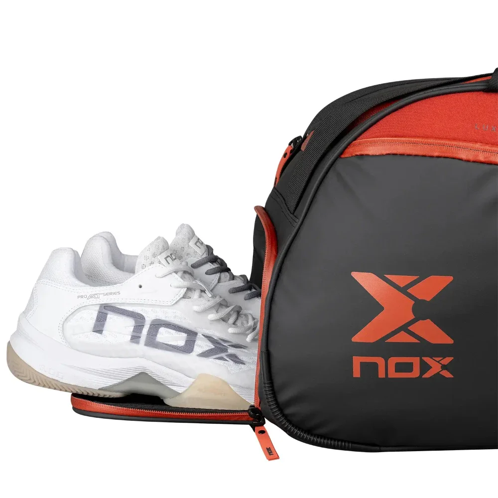 NOX Luxury Open Series Padel Racket Bag - Black/Red - Image 6