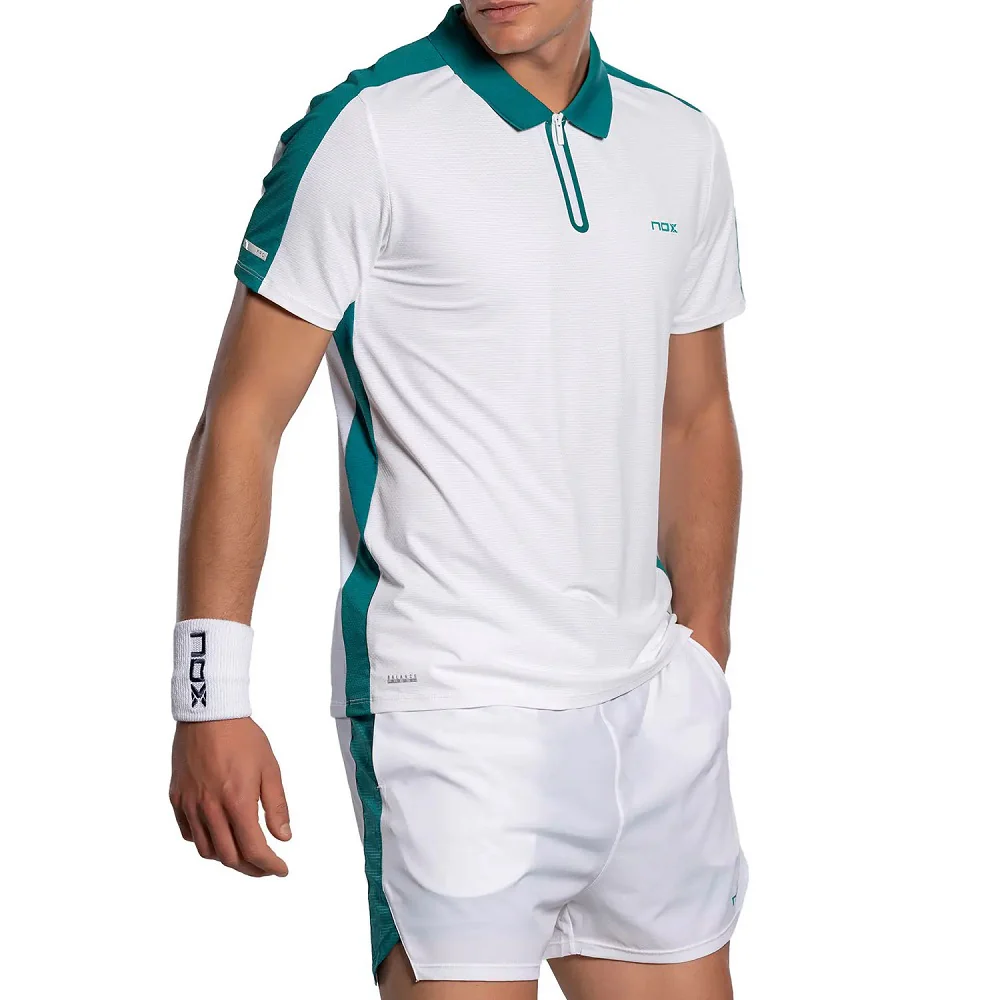NOX Pro Men's Polo - White / Ivy Green - Image 2